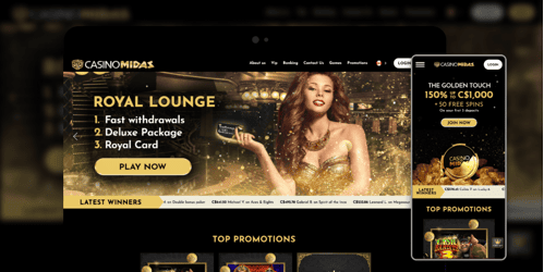 Aplicaci&oacute;n m&oacute;vil Midas Casino
